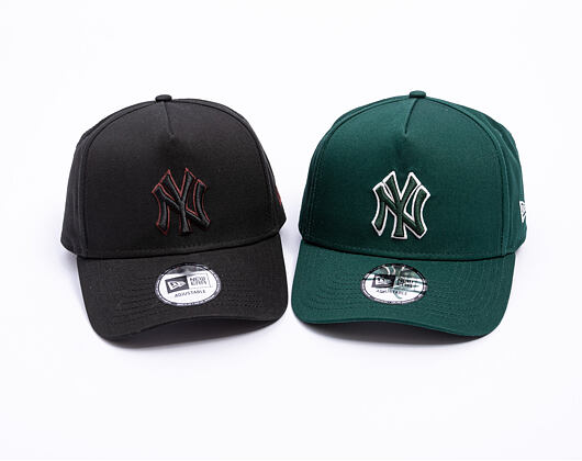 Kšiltovka New Era - MLB Team Outline 9FORTY A-Frame - NY Yankees - Black / Burgundy