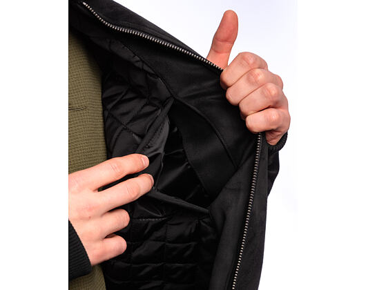 Bunda Karl Kani - Legacy Faux Suede Bowling Jacket - Black