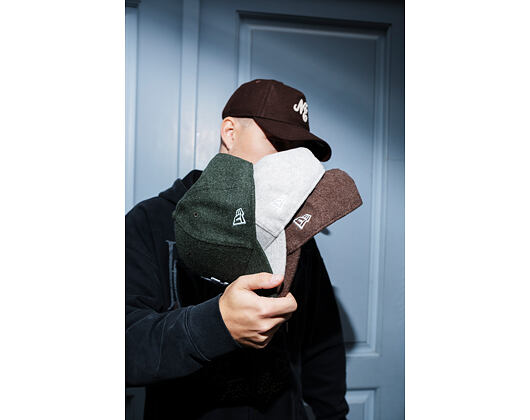 Kšiltovka New Era - Branded Melton Wool 9TWENTY - Brown