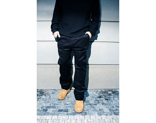 Kalhoty New Era - Branded Cord Chino Pants - Black