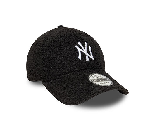 Kšiltovka New Era - MLB Winter Borg Teddy Fleece 9FORTY - NY Yankees - Black / White