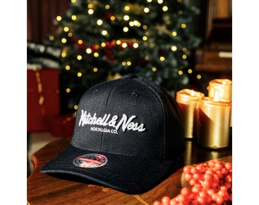 Kšiltovka Mitchell & Ness - Branded Pinscript Classic Red - Black / White