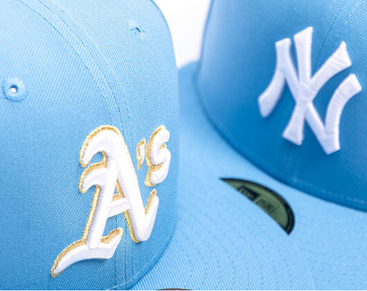 Kšiltovka New Era - MLB Seasonal 59FIFTY - Oakland Athletics - Sky Blue / Pink UV