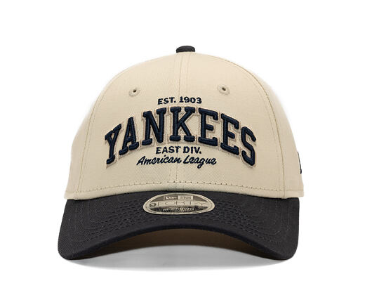Dětská Kšiltovka New Era - MLB Wordmark 9FORTY M-CROWN - NY Yankees - Cream