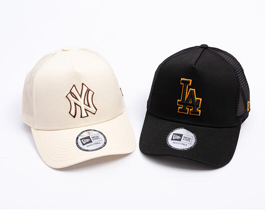 Kšiltovka New Era - MLB Outline 9FORTY Trucker - NY Yankees - Cream