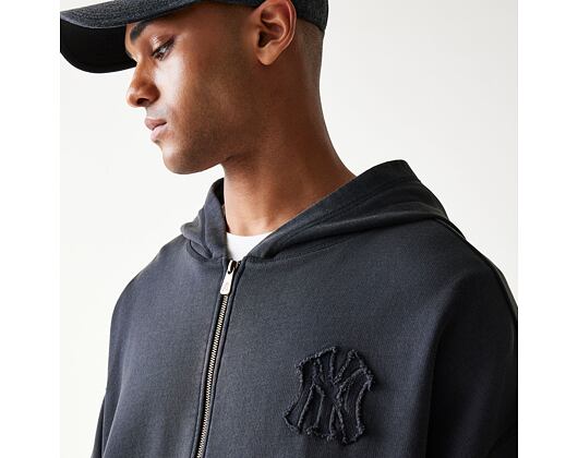 Mikina New Era - MLB Washed Full Zip Hoody - NY Yankees - Black