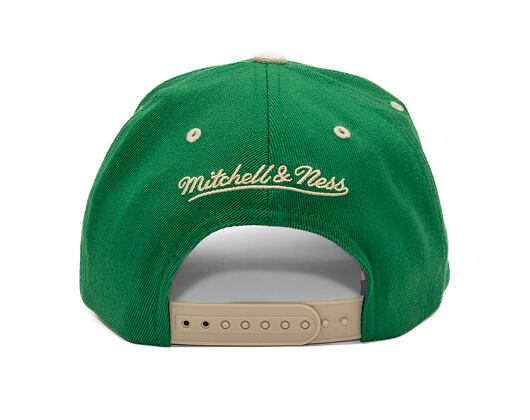 Kšiltovka Mitchell & Ness - NBA Team Arch Snapback - Milwaukee Bucks - Green / Beige