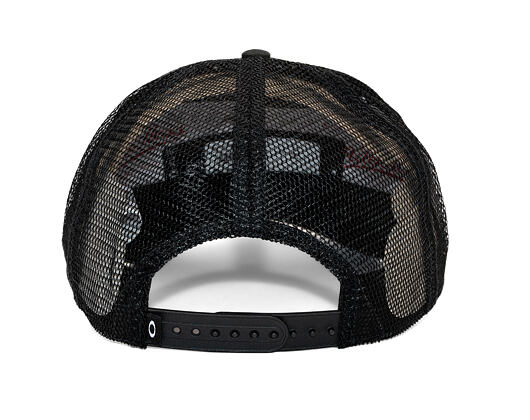 Kšiltovka Oakley - Trucker Ellipse Hat - Pitch Black/Flame Red