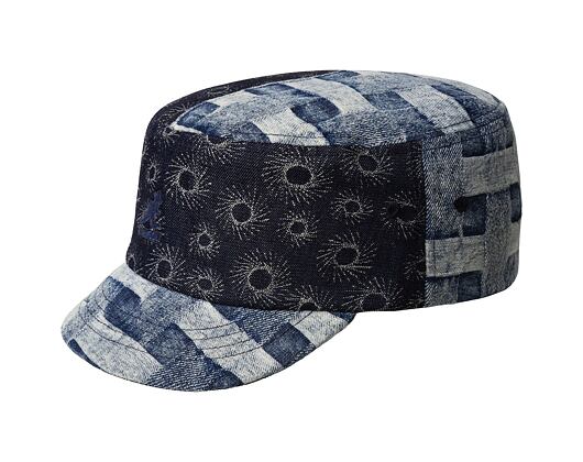 Kšiltovka Kangol - TRENDS PACK - Denim Mashup Army Cap - Blue Picnic