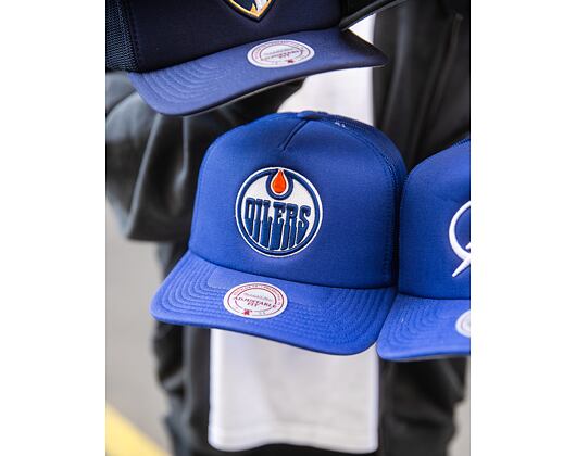 Kšiltovka Mitchell & Ness - Edmonton Oilers - Evergreen Trucker - Blue