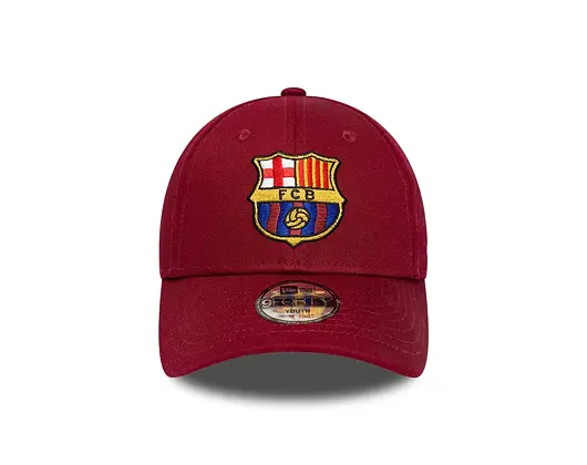 Dětská Kšiltovka New Era - Core Logo 9FORTY Kids - Barcelona FC - Cardinal