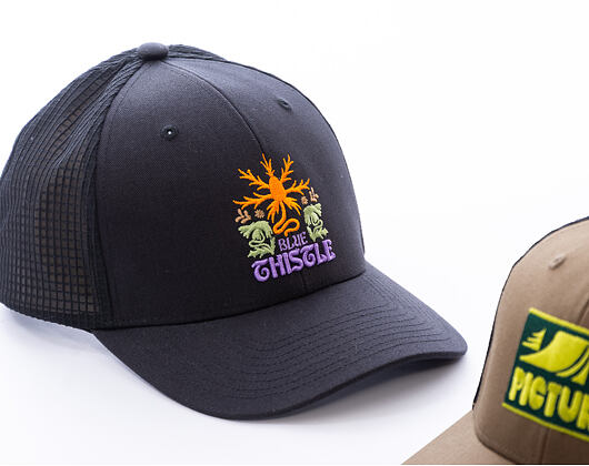 Kšiltovka Picture - Kuldo Trucker - Black - Blue Thistle Patch