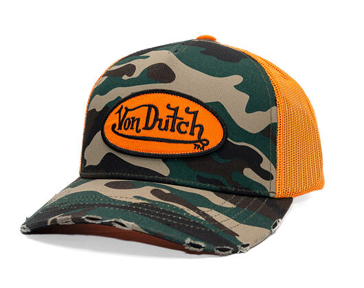 Kšiltovka Von Dutch - Trucker - Classic Logo Camo/Orange