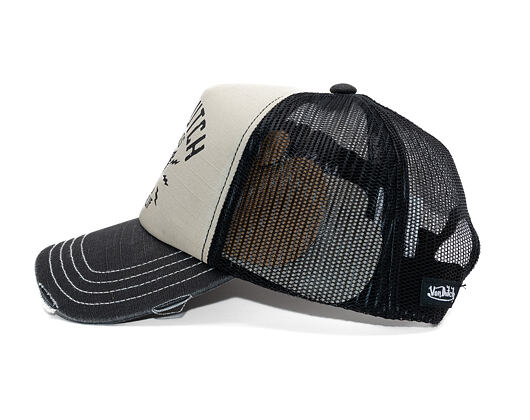 Kšiltovka Von Dutch - Trucker - Calif. Motorcycles 1929 Grey/Distressed Black Denim