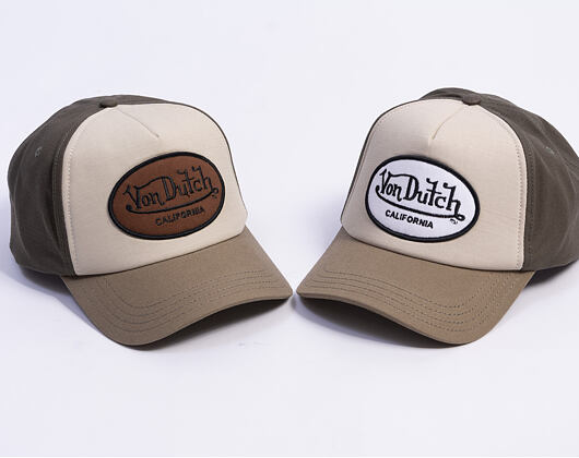 Kšiltovka Von Dutch - Trucker - Cali Patch Olive/Brown