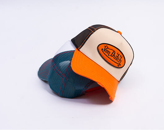 Kšiltovka Von Dutch - Trucker - Classic Logo Orange/Green
