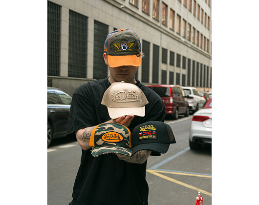 Kšiltovka Von Dutch - Trucker - Classic Logo Camo/Orange