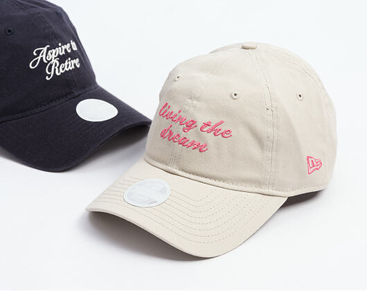 Dámská Kšiltovka New Era - Branded Slogan 9TWENTY - Stone / Pink