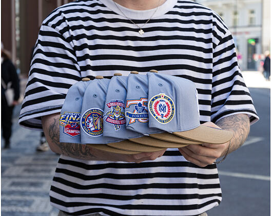 Kšiltovka Mitchell & Ness  - NHL Frosted Peak - Pro Pinch Snapback - Florida Panthers - Blue/Brown
