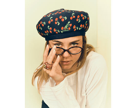 Baret Kangol - Tropic Cherry Jax Beret - Navy