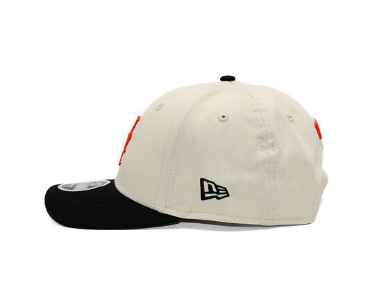 Kšiltovka New Era - MLB Side Script 9FORTY M-CROWN - NY Mets - Cream / Black