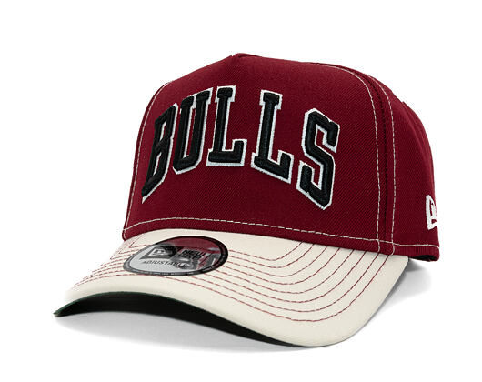 Kšiltovka New Era - NBA City Icon 9FORTY A-Frame - Chicago Bulls - Cardinal / Cream