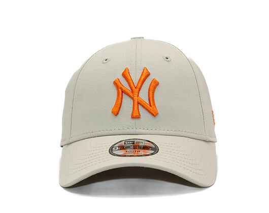 Dětská Kšiltovka New Era - MLB Essential 9FORTY - NY Yankees - Stone / Orange