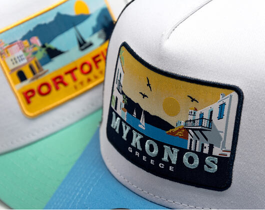 Kšiltovka New Era - Branded Location Patch 9FORTY A-Frame Trucker - Blue