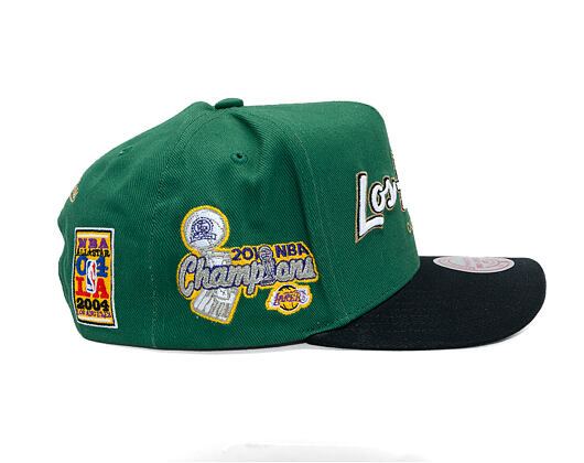 Kšiltovka Mitchell & Ness - NBA - La Script 2.0 - Los Angeles Lakers - Green/Black