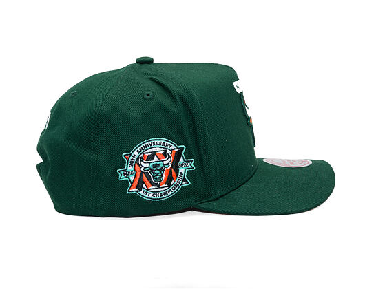 Kšiltovka Mitchell & Ness - NBA - Emerald Slam - Chicago Bulls - Green/Orange