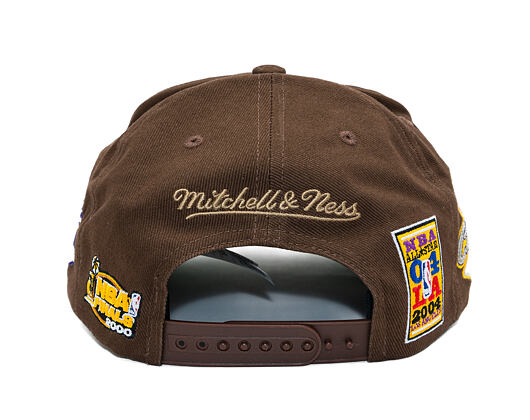 Kšiltovka Mitchell & Ness - NBA - La Script 2.0 - Los Angeles Lakers - Brown/Black