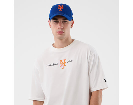 Triko New Era - MLB Script Oversized Tee - NY Mets - White