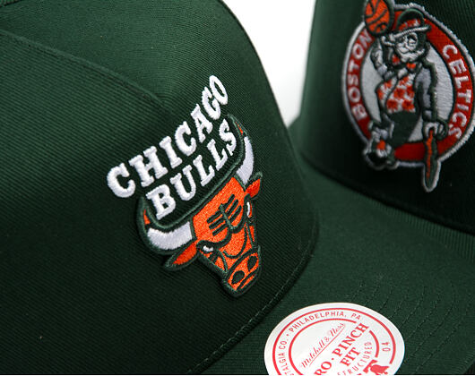 Kšiltovka Mitchell & Ness - NBA - Emerald Slam - Chicago Bulls - Green/Orange