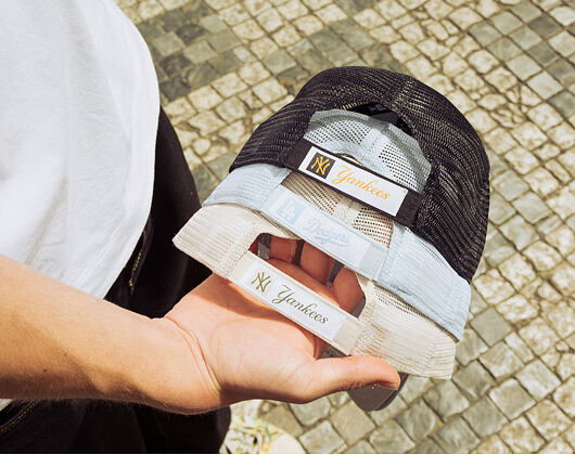 Kšiltovka New Era - MLB Midi Homefield 9FORTY Trucker - NY Yankees - Navy / Orange