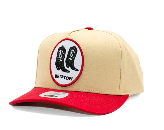 Kšiltovka Brixton - Two Boots C Np Mp Snapback - Celestial Yellow/Red