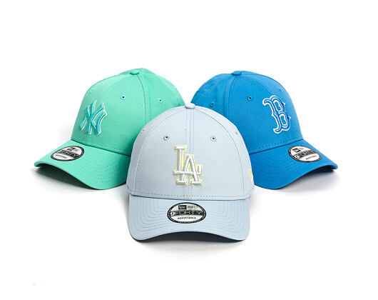 Kšiltovka New Era - MLB League Essential 9FORTY - LA Dodgers - Sky Blue / Yellow