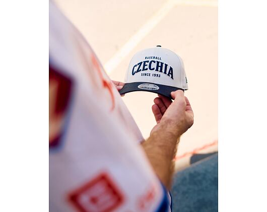Kšiltovka New Era - Contrast Visor M-CROWN 9FORTY - Baseball Czechia - Ivory