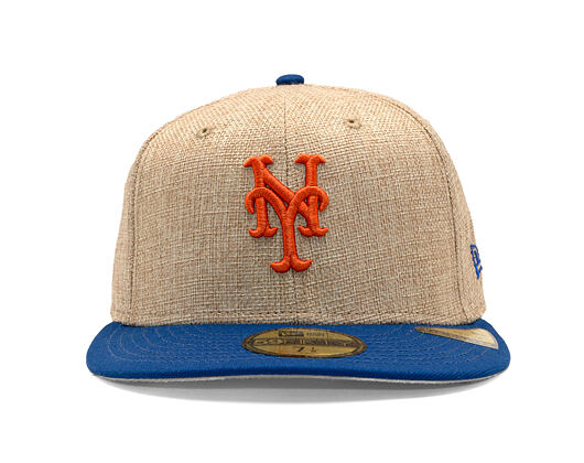 Kšiltovka New Era - MLB "Summer Twine" 59FIFTY - NY Mets - Team Color / Open Market Tan