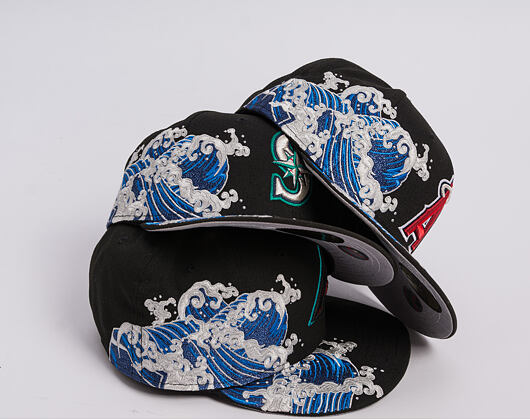 Kšiltovka New Era - MLB "Tidal Wave" 59FIFTY - Seattle Mariners - Black