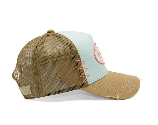Kšiltovka Von Dutch - Trucker - Mint / Tan
