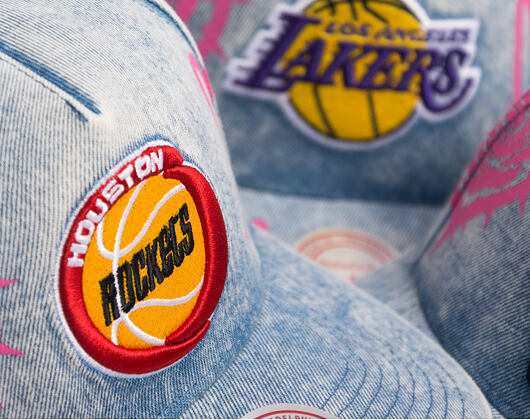 Kšiltovka Mitchell & Ness - Painted Love - NBA - Houston Rockets - Light Blue