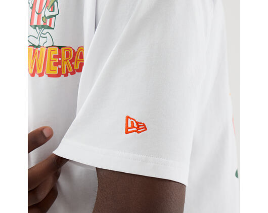 Triko New Era - Branded Food Character Oversized Tee - White
