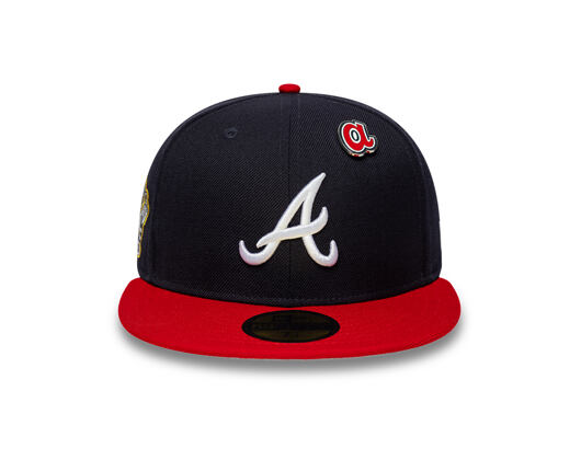Kšiltovka New Era - MLB IMAGE DROP Cooperstown Icon 59FIFTY - Atlanta Braves - Navy / Scarlet