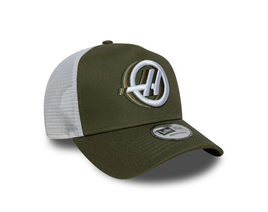 Kšiltovka New Era - F1 Seasonal 9FORTY A-Frame Trucker - HAAS F1 - New Olive