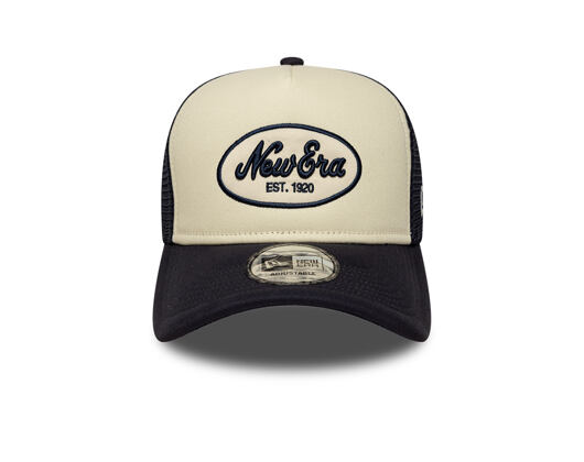 Kšiltovka New Era - Branded Oval Foam Patch 9FORTY A-Frame Trucker - Cream / Navy