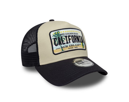 Kšiltovka New Era - Branded Licence Plate 9FORTY A-Frame Trucker - Navy / Stone