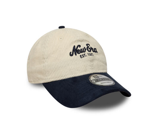 Kšiltovka New Era - Branded Cord Mix 9TWENTY - Cream / Navy