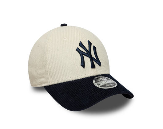 Dětská Kšiltovka New Era - MLB Cord 9FORTY M-CROWN - NY Yankees - Cream / Navy
