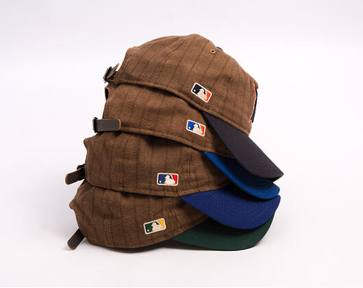 Kšiltovka New Era × Three Looms - Chestnut Pinstripe 9TWENTY A-Frame - Oakland Athletics