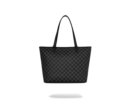 Taška Sprayground - Black And White Drip Check Shark Tote